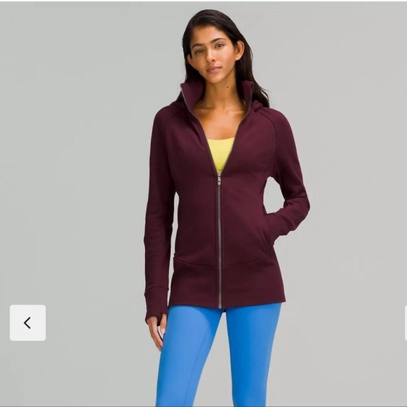 Lululemon wine red radiant zip up, hardly worn - Picture 6 of 9